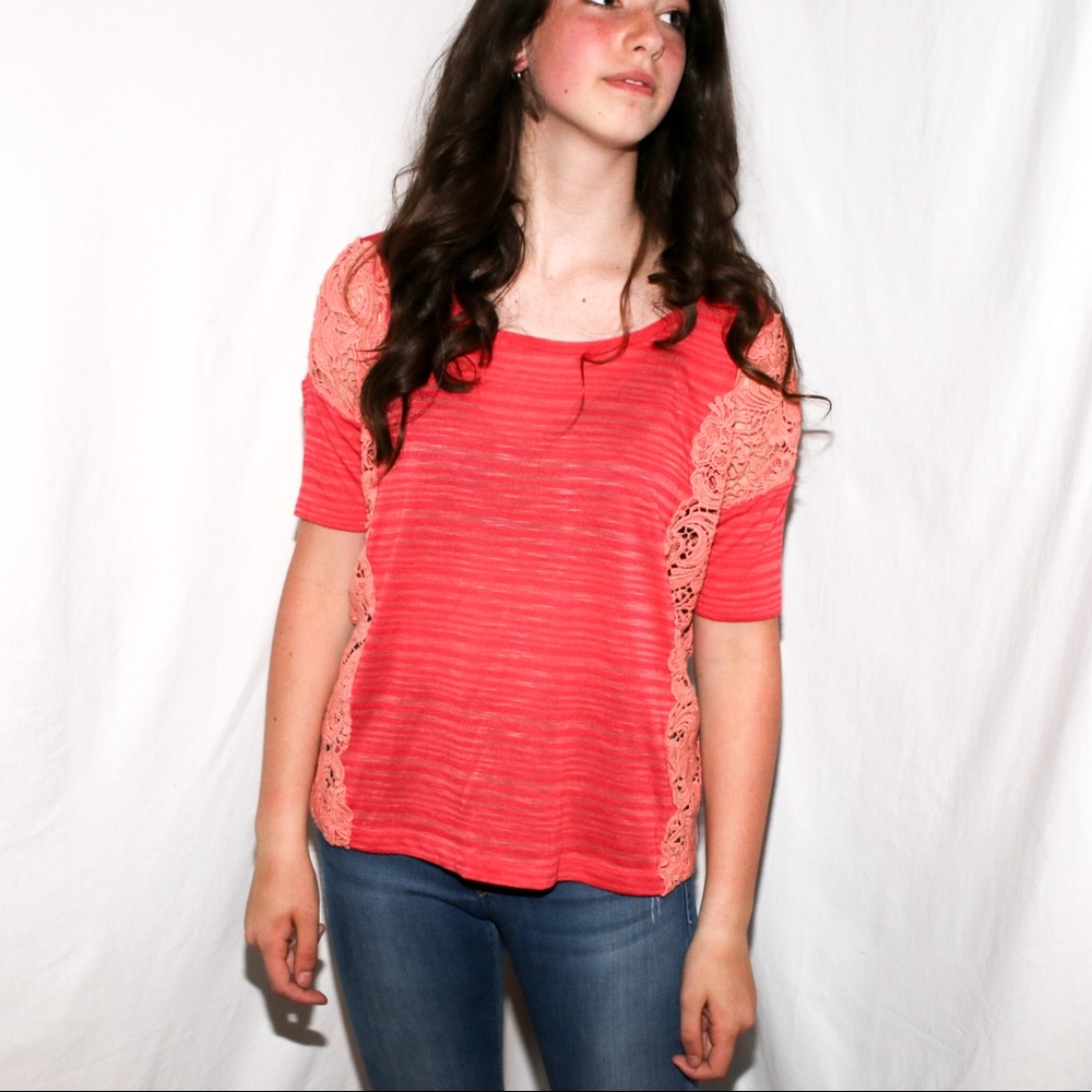 We The Free Lace sides boxy top